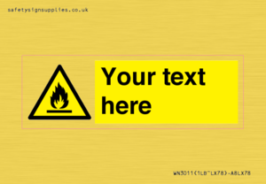 Custom flammable sign